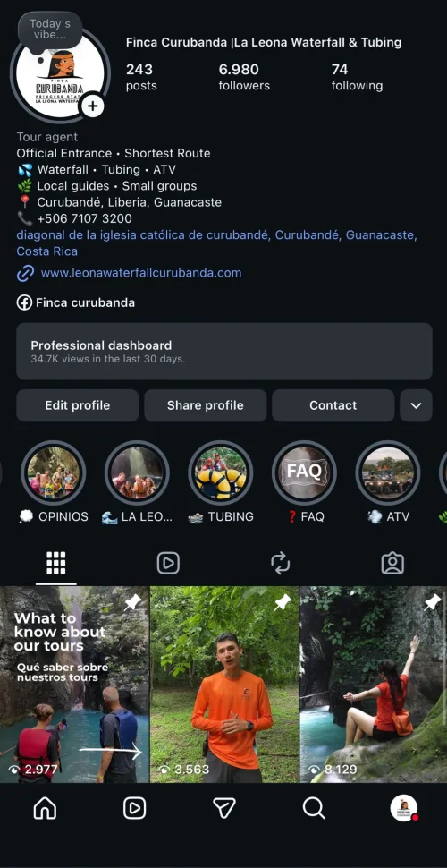 Finca Curubanda Instagram